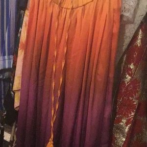 Stylus satin like maxi skirt boho